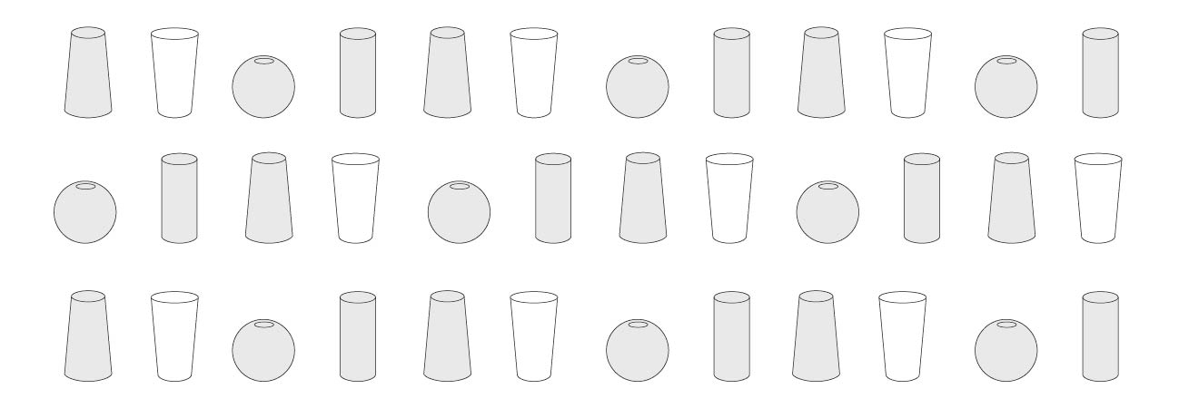 テーパード(口広)