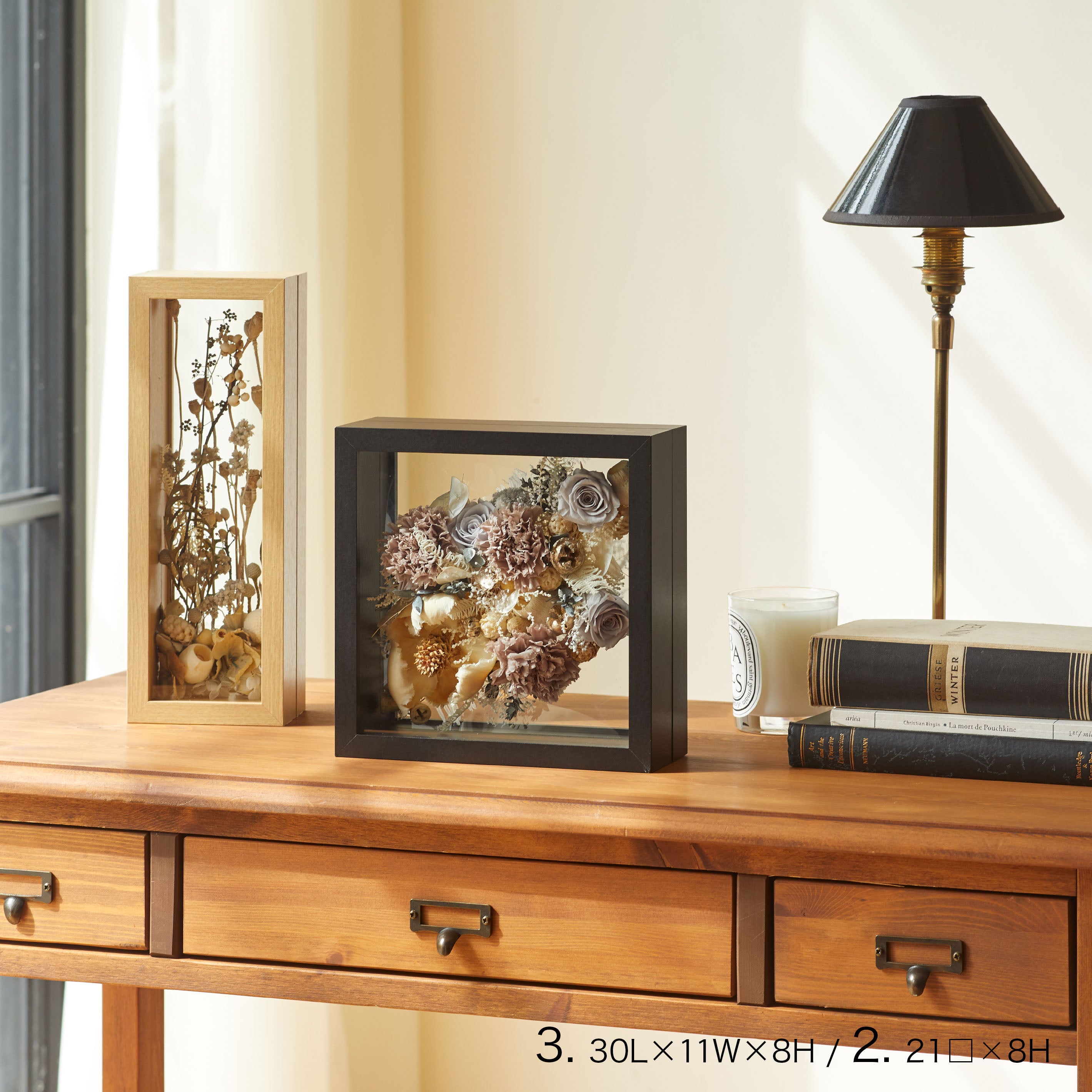 インテリアに最適!標本フレームみたいな【herbier(厚み8cm・BLACK) - エルビエ】