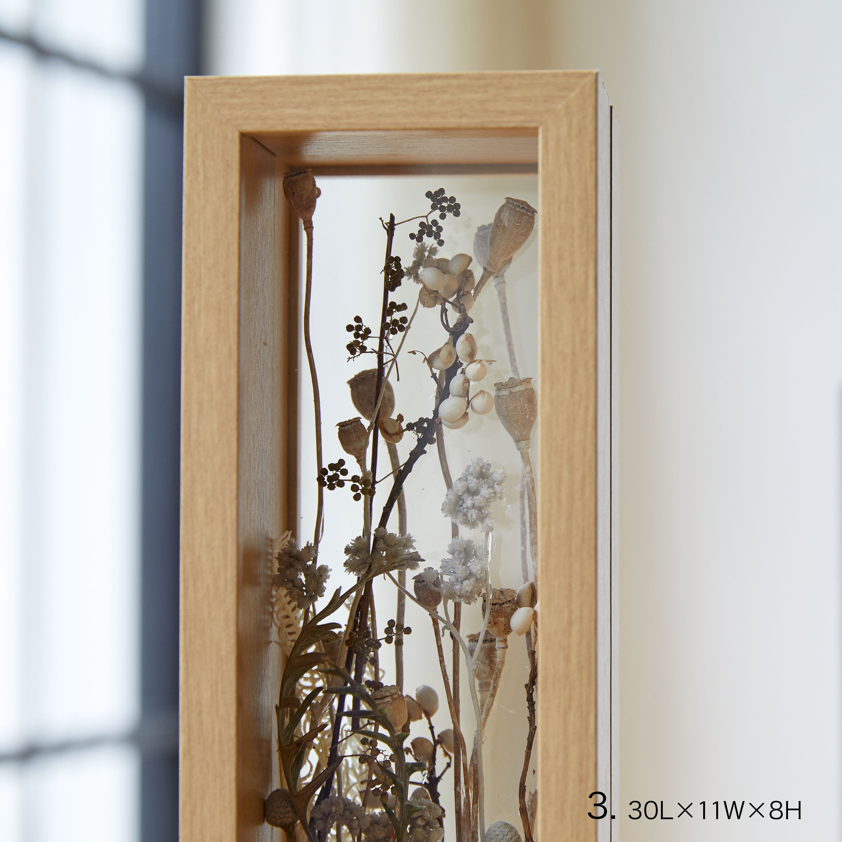 インテリアに最適!標本フレームみたいな【herbier(厚み8cm・NATURAL) - エルビエ】