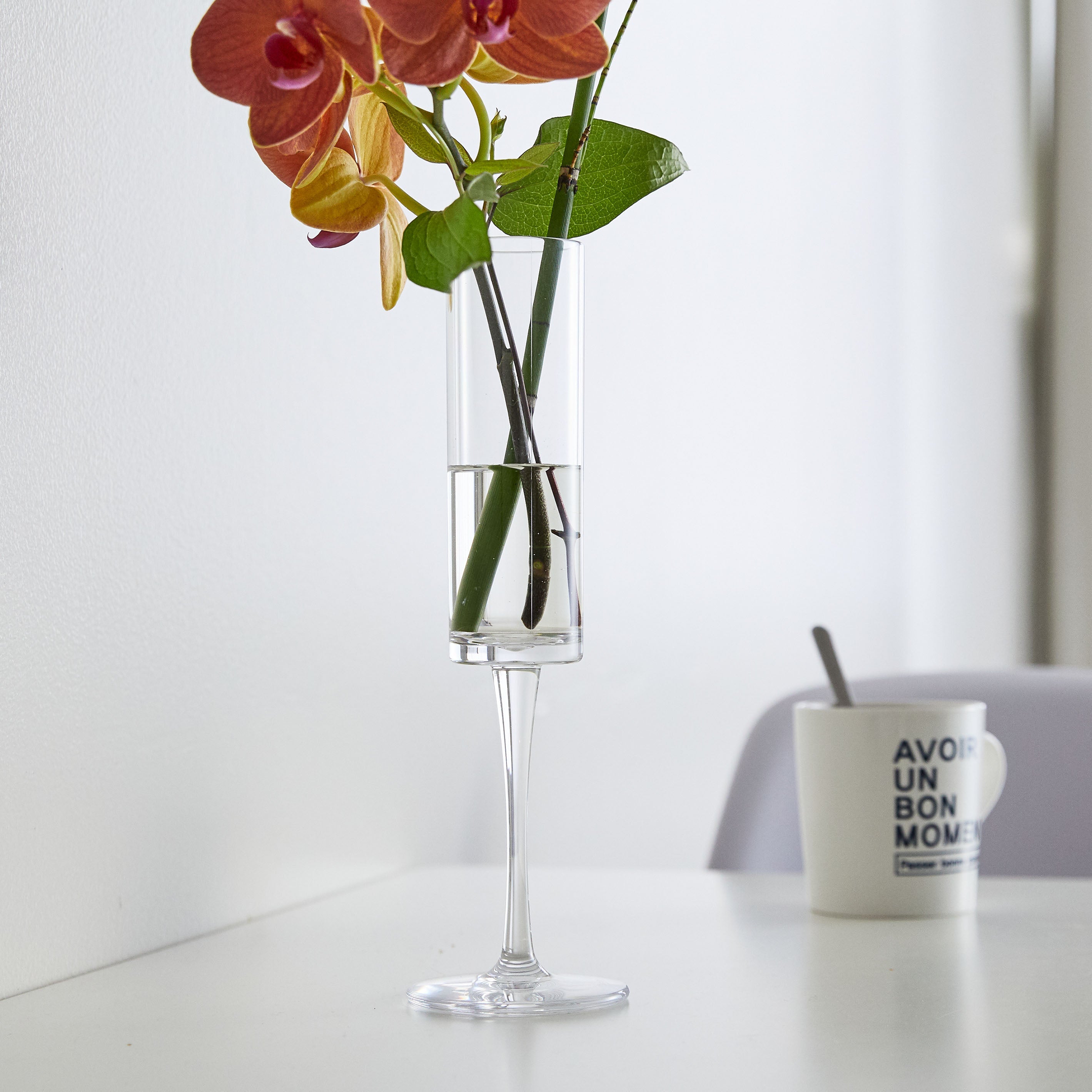 すっきり美しいフルートグラス型【PC flute - ピーシー フルート】割れにくいポリカーボネート製