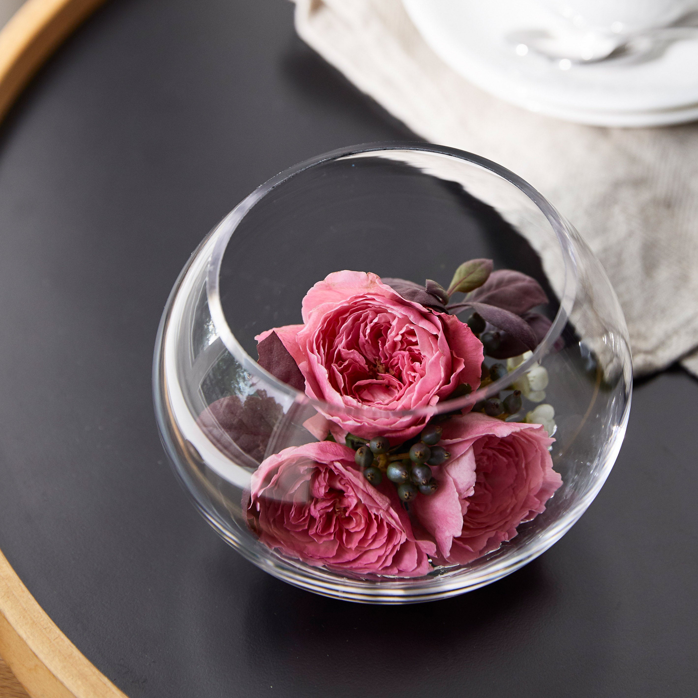 シンプルな丸いガラスの器【GLASS ball - グラス ボール】