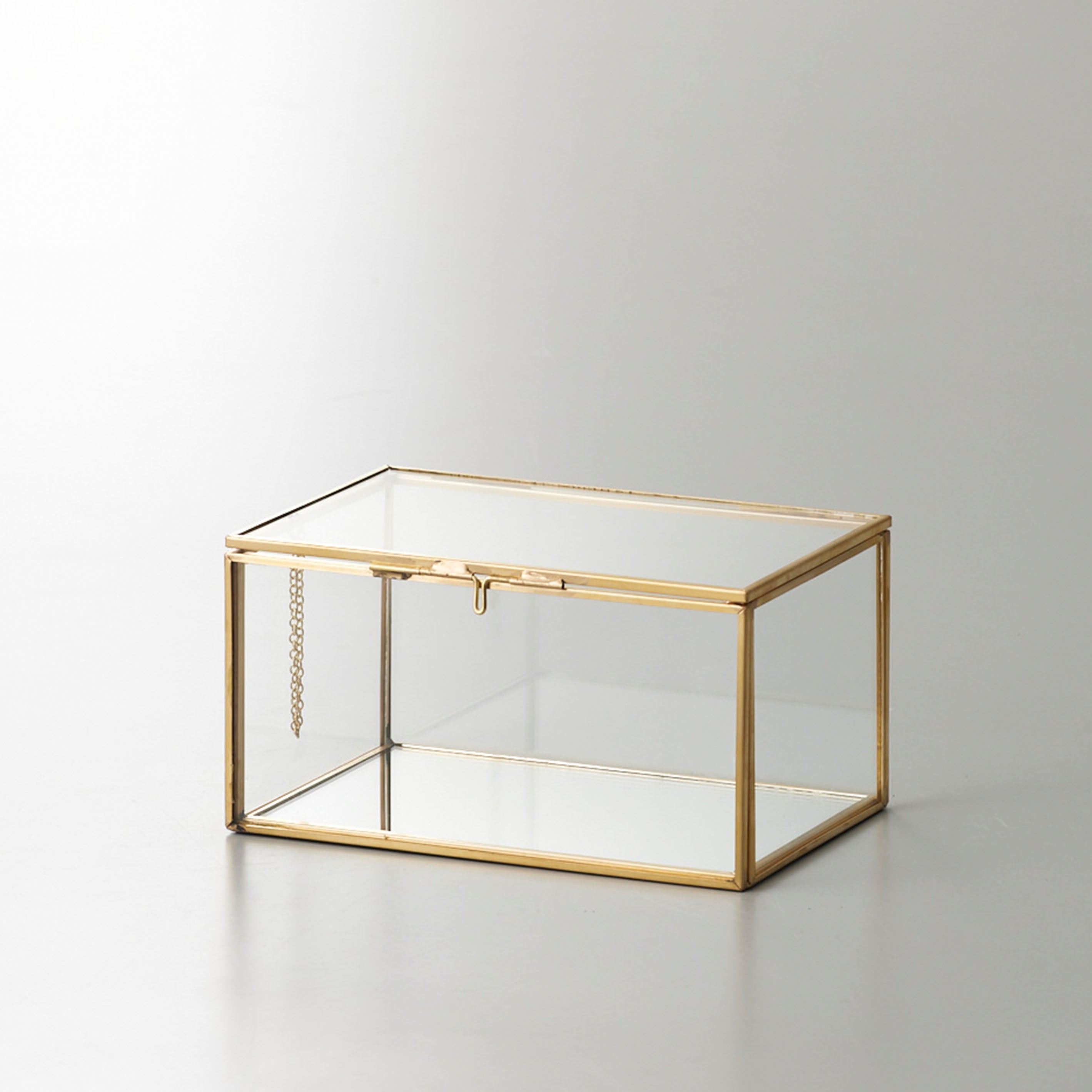 ジュエリーケースのような真鍮とガラスのアレンジボックス【Jardin miniature - ジャルダンミニアチュール】