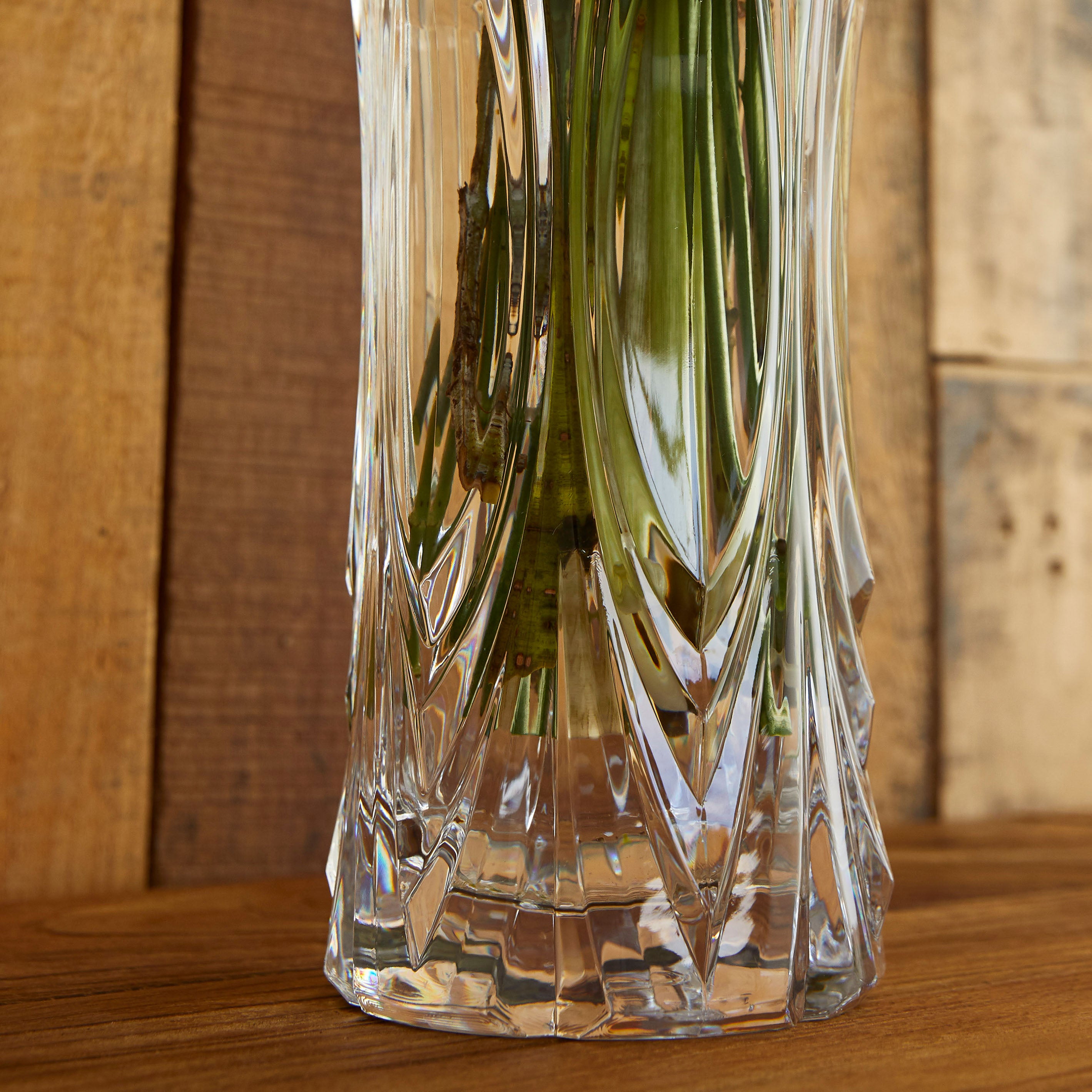 クリスタルカットような立体感!洗練された美しいフォルムの花瓶【PC reflet - ピーシー ルフレ】