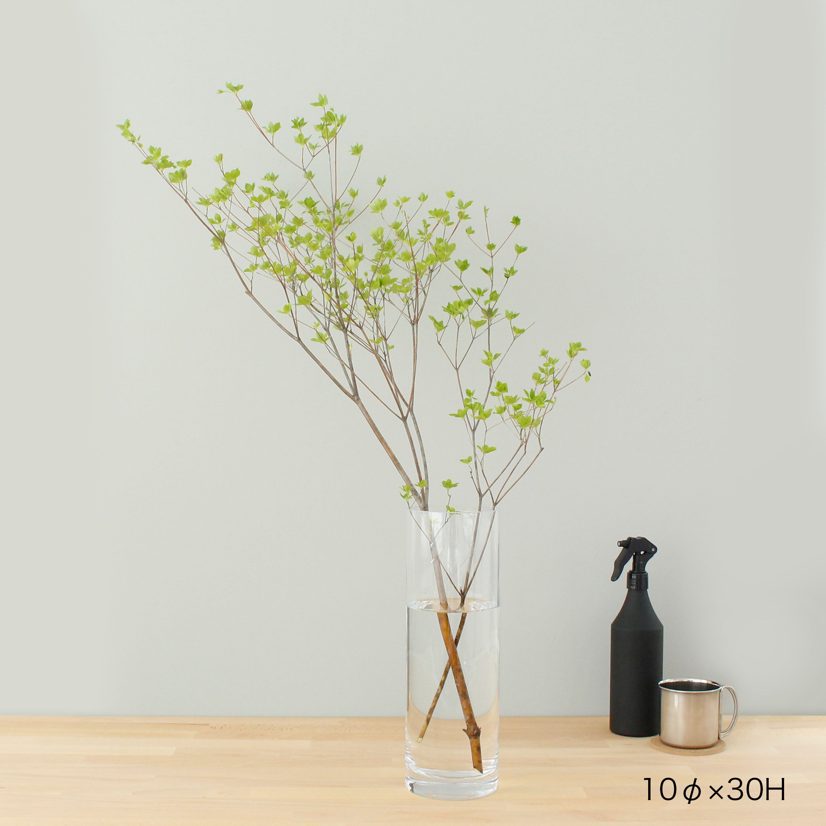 定番のシリンダーの花瓶【PC straight-R φ10 - ピーシー ストレート アール】割れにくいポリカーボネート製