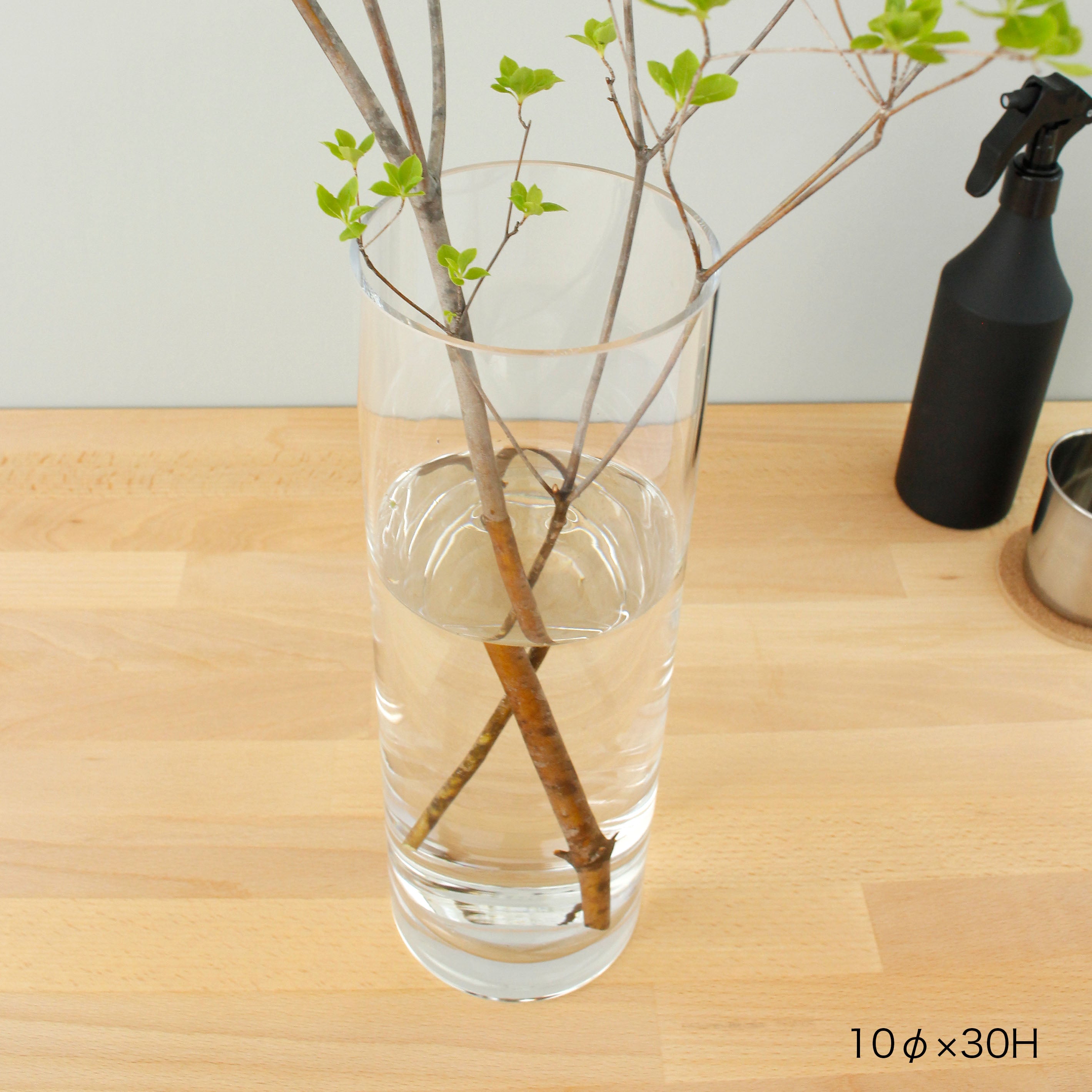 定番のシリンダーの花瓶【PC straight-R φ10 - ピーシー ストレート アール】割れにくいポリカーボネート製