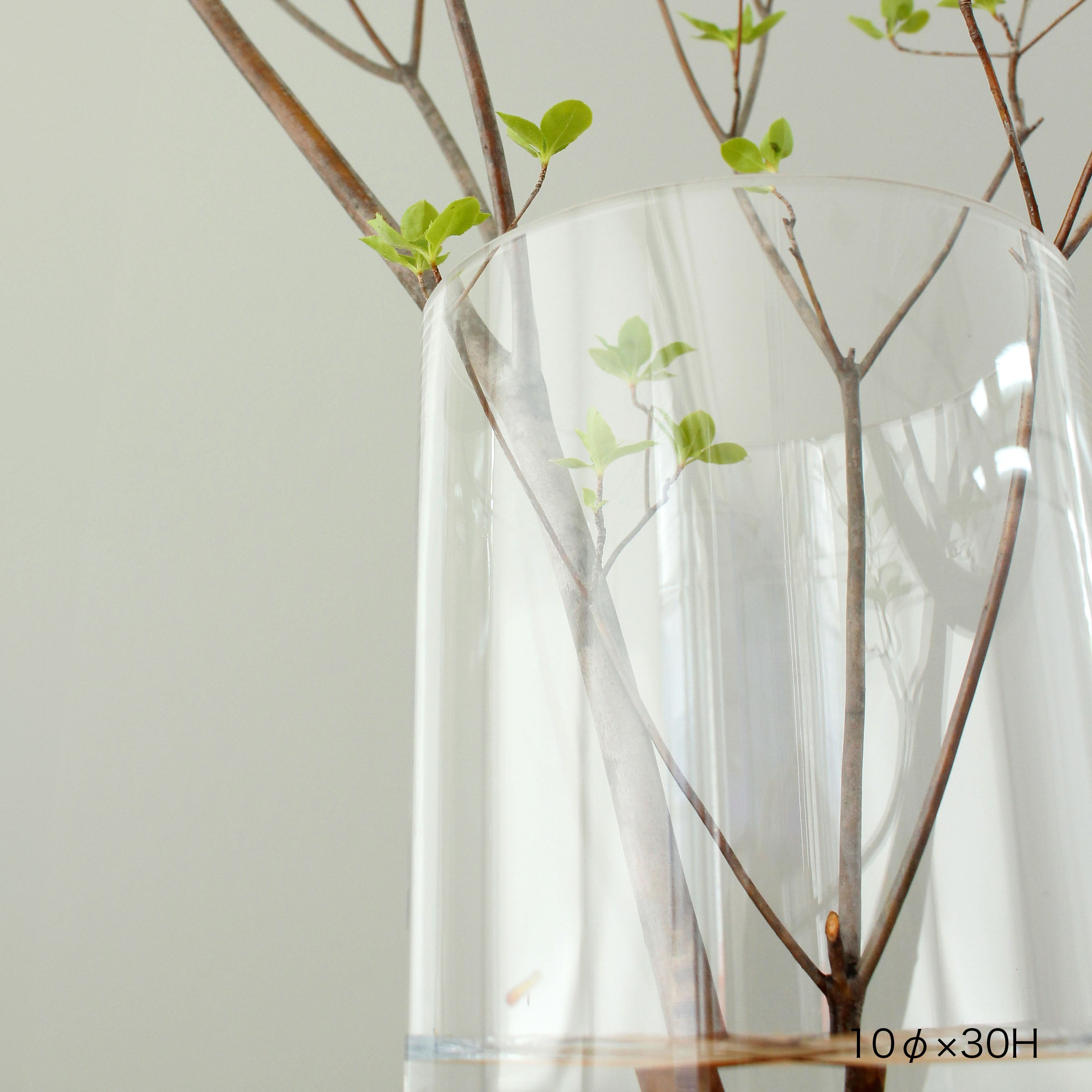 定番のシリンダーの花瓶【PC straight-R φ10 - ピーシー ストレート アール】割れにくいポリカーボネート製