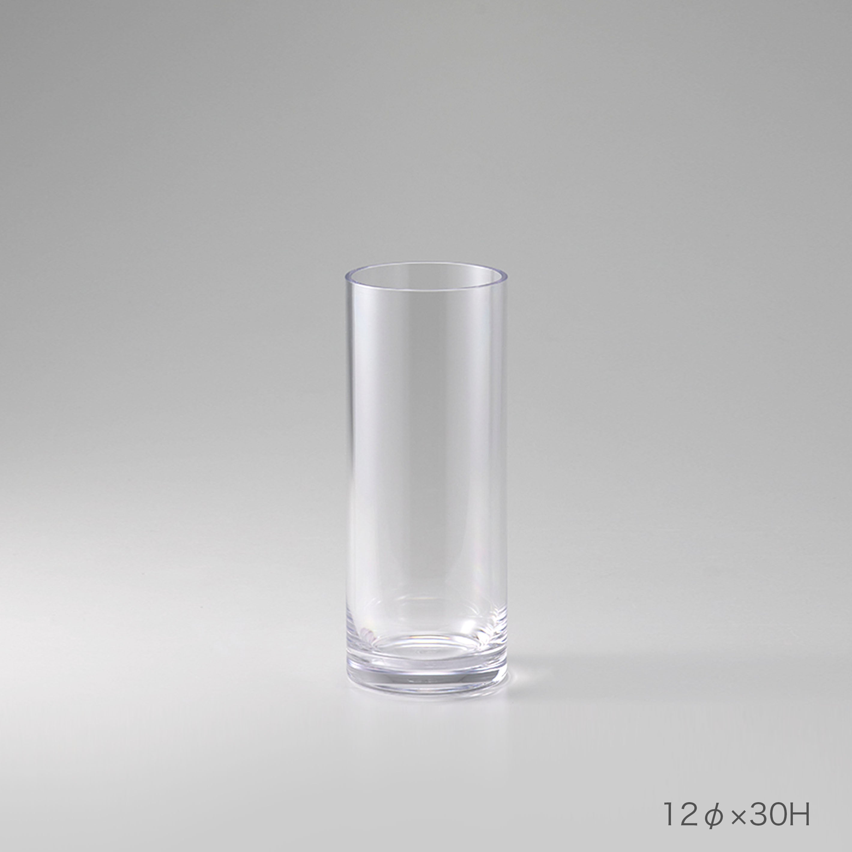 定番のシリンダーの花瓶【PC straight-R φ12 - ピーシー ストレート アール】割れにくいポリカーボネート製
