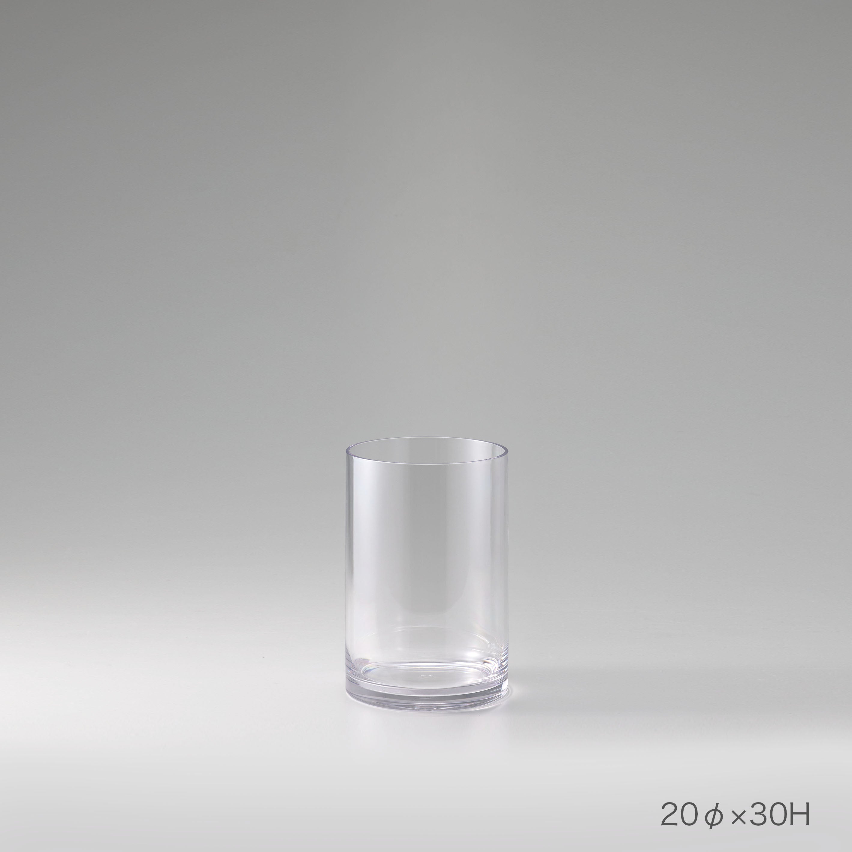 定番のシリンダーの花瓶【PC straight-R φ20 - ピーシー ストレート アール】割れにくいポリカーボネート製