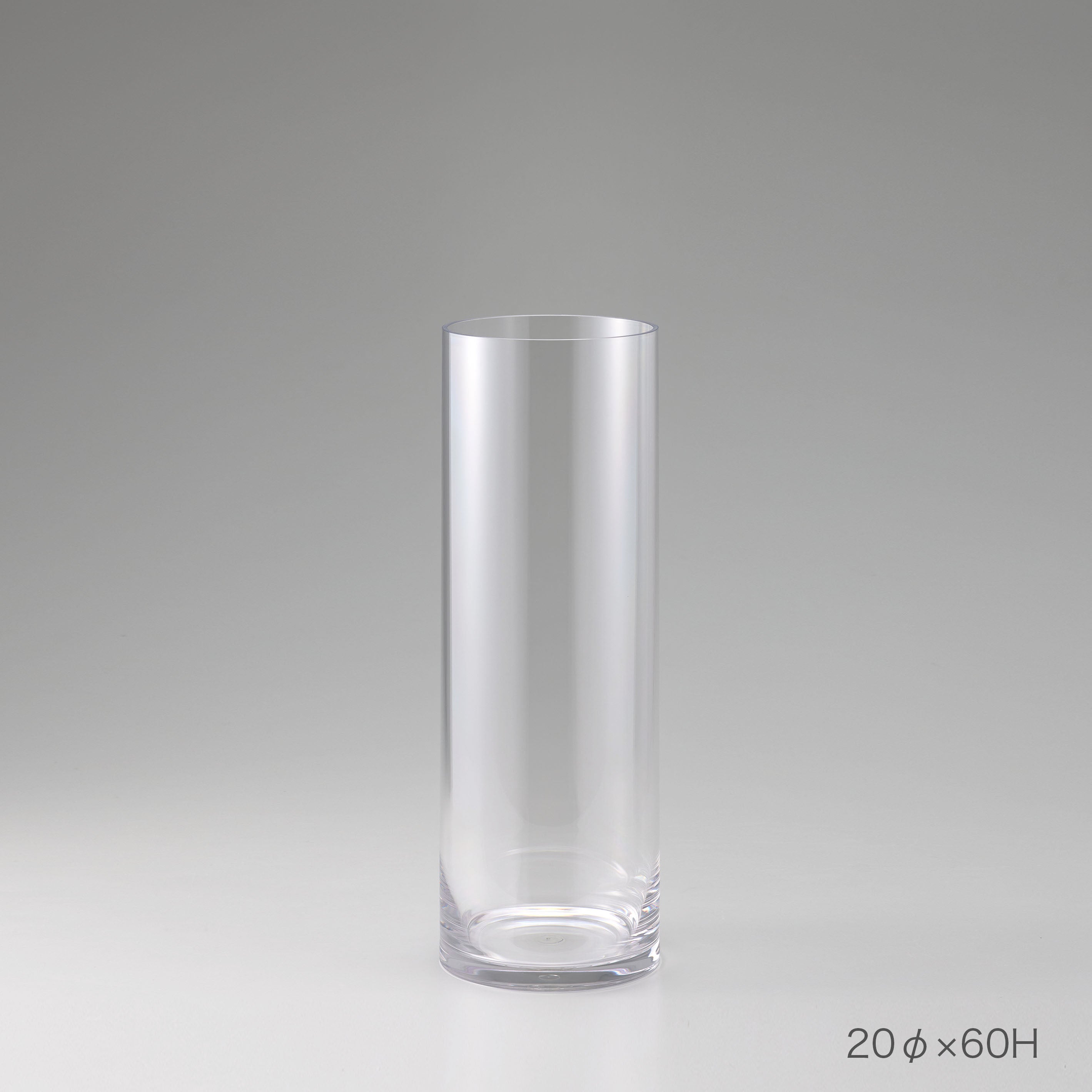 定番のシリンダーの花瓶【PC straight-R φ20 - ピーシー ストレート アール】割れにくいポリカーボネート製