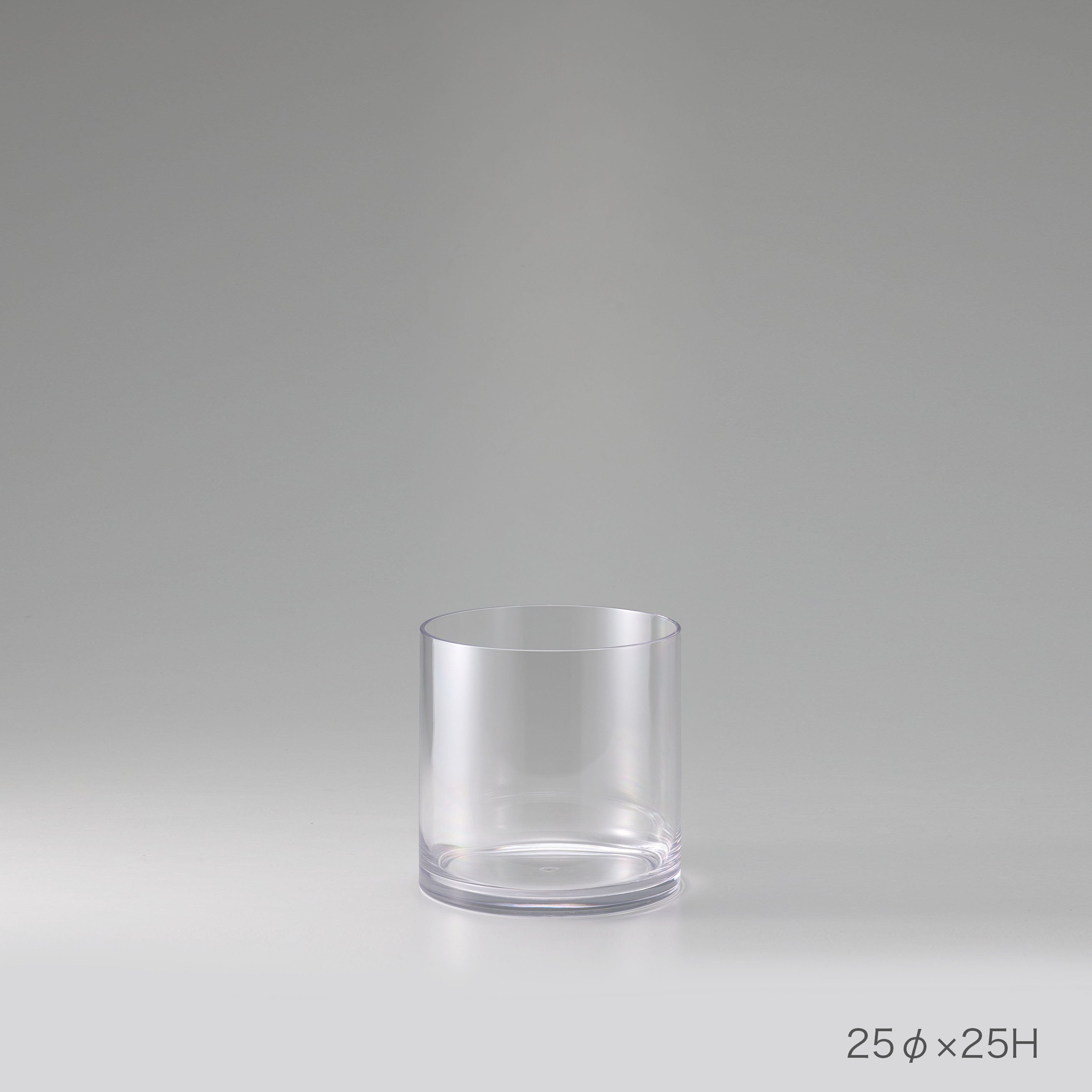 定番のシリンダーの花瓶【PC straight-R φ25 - ピーシー ストレート アール】割れにくいポリカーボネート製