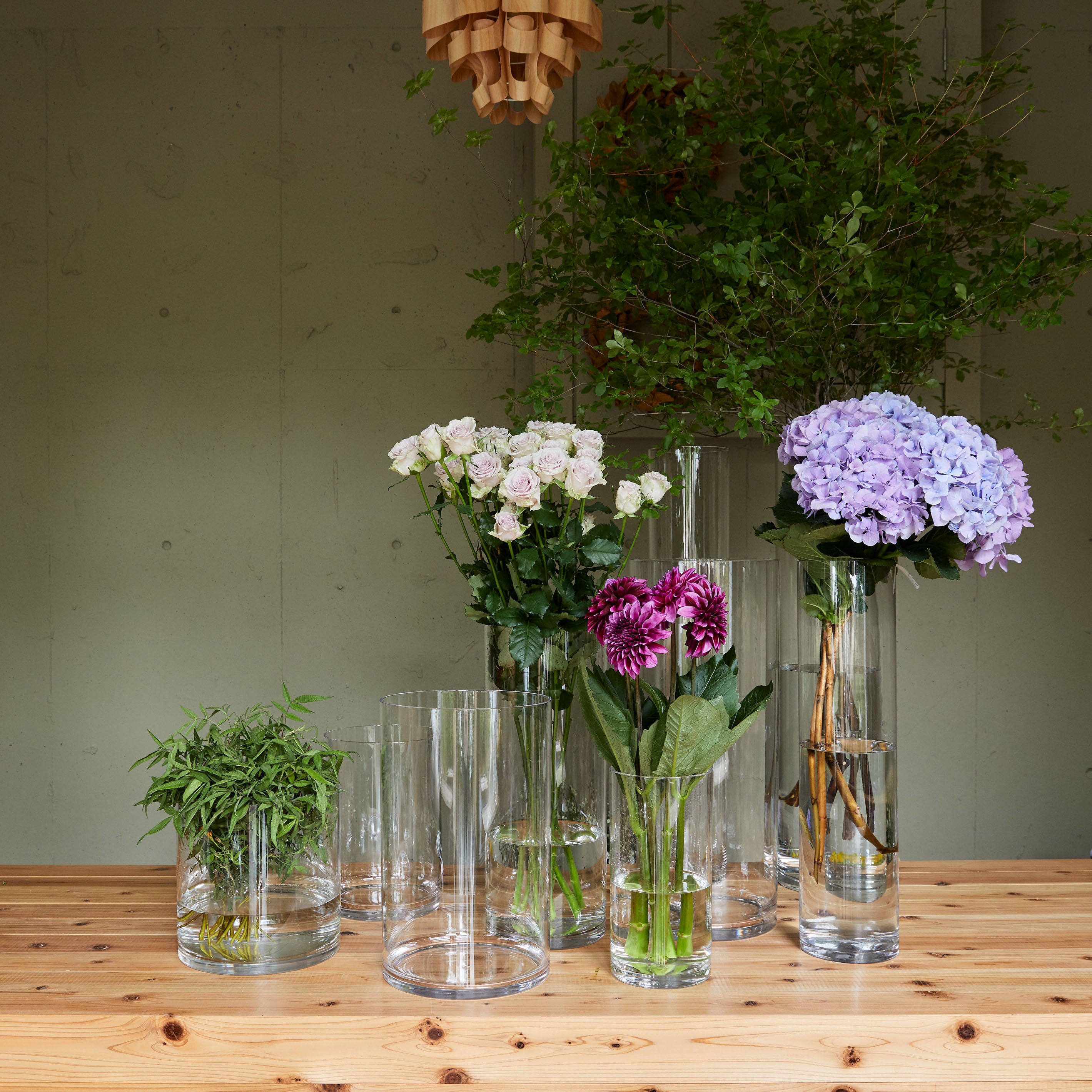 定番のシリンダーの花瓶【PC straight-R φ12 - ピーシー ストレート アール】割れにくいポリカーボネート製