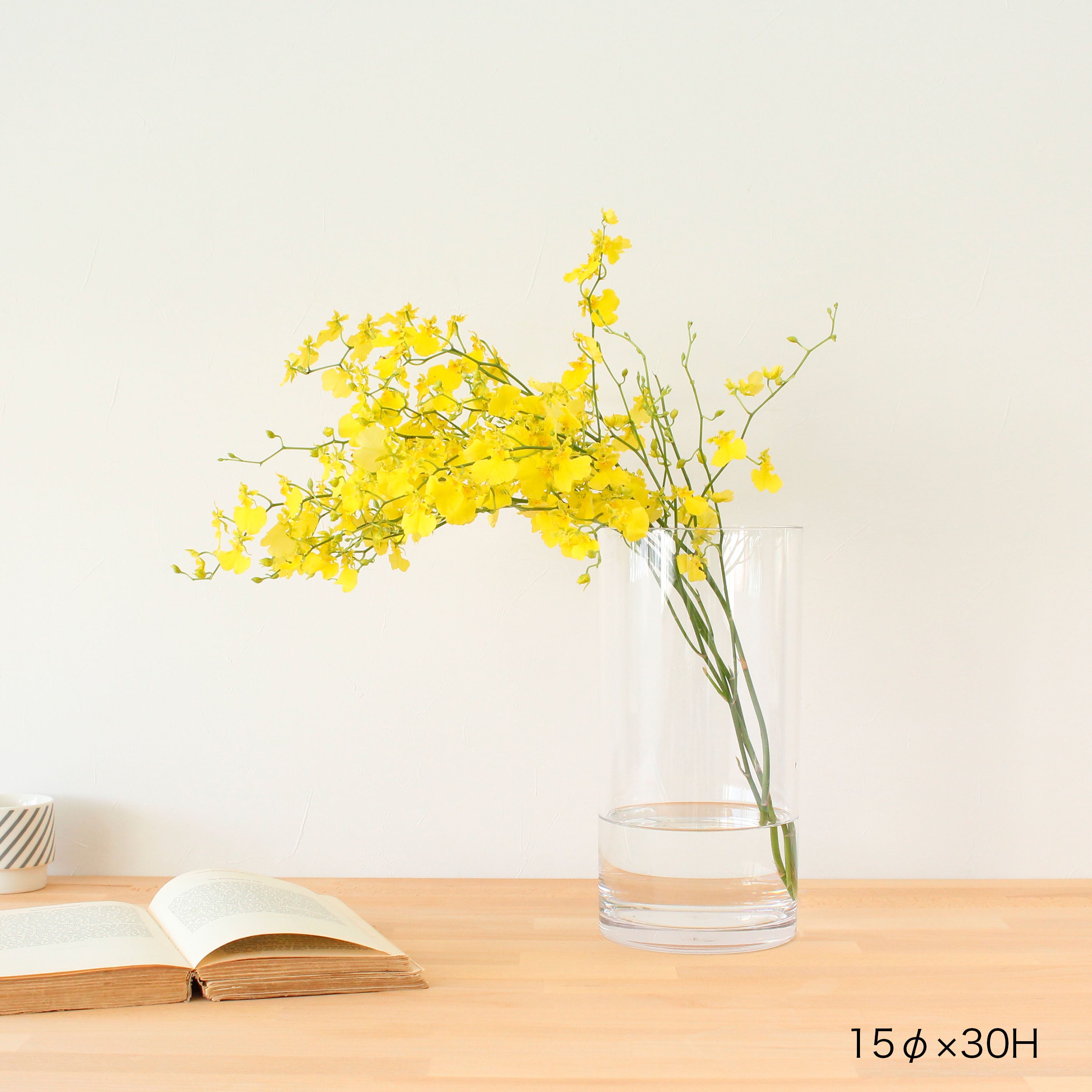 定番のシリンダーの花瓶【PC straight-R φ15 - ピーシー ストレート アール】割れにくいポリカーボネート製