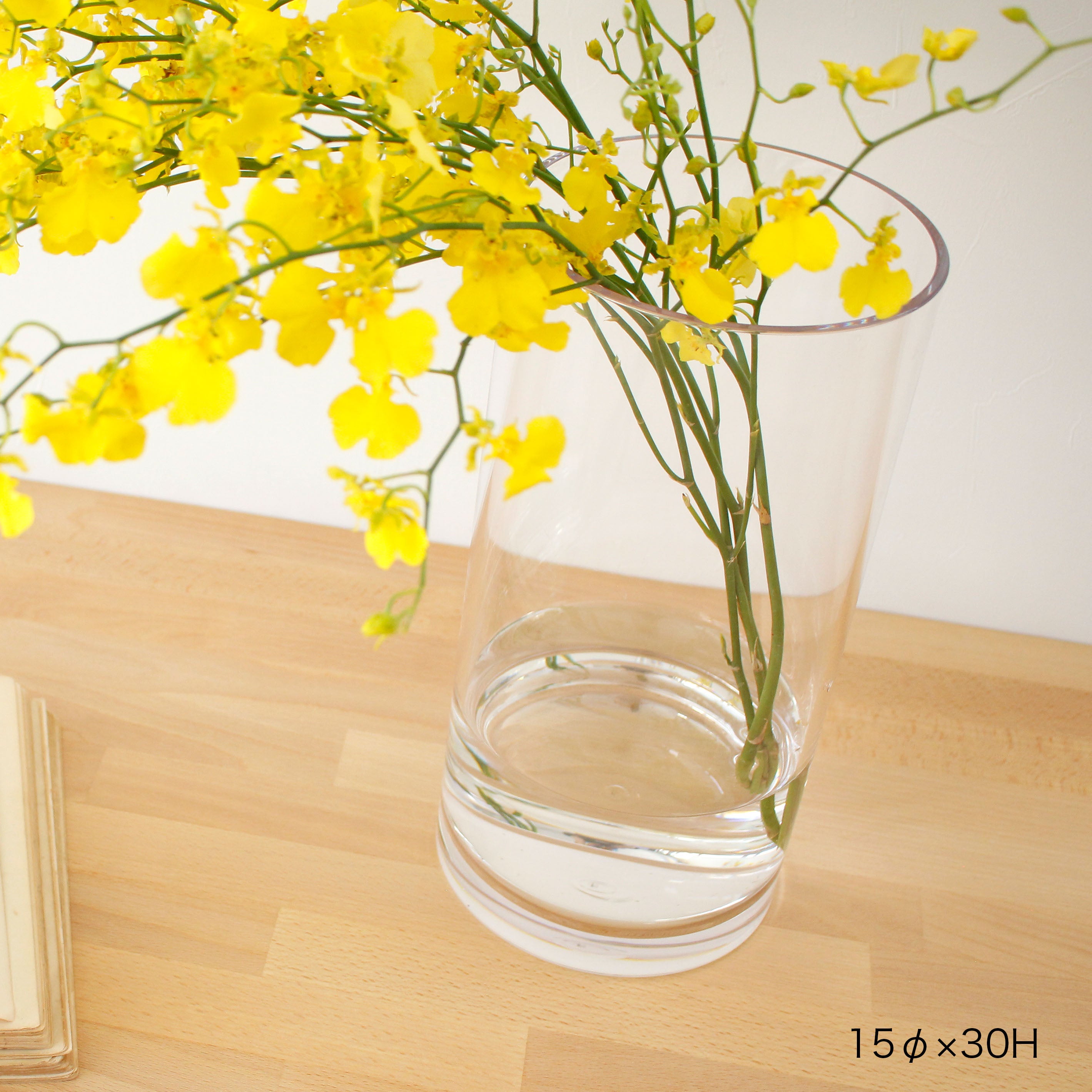 定番のシリンダーの花瓶【PC straight-R φ15 - ピーシー ストレート アール】割れにくいポリカーボネート製