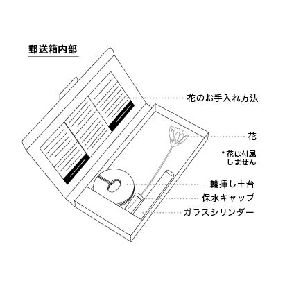 花と一緒に郵送できる一輪挿し【一輪箋 - いちりんせん】