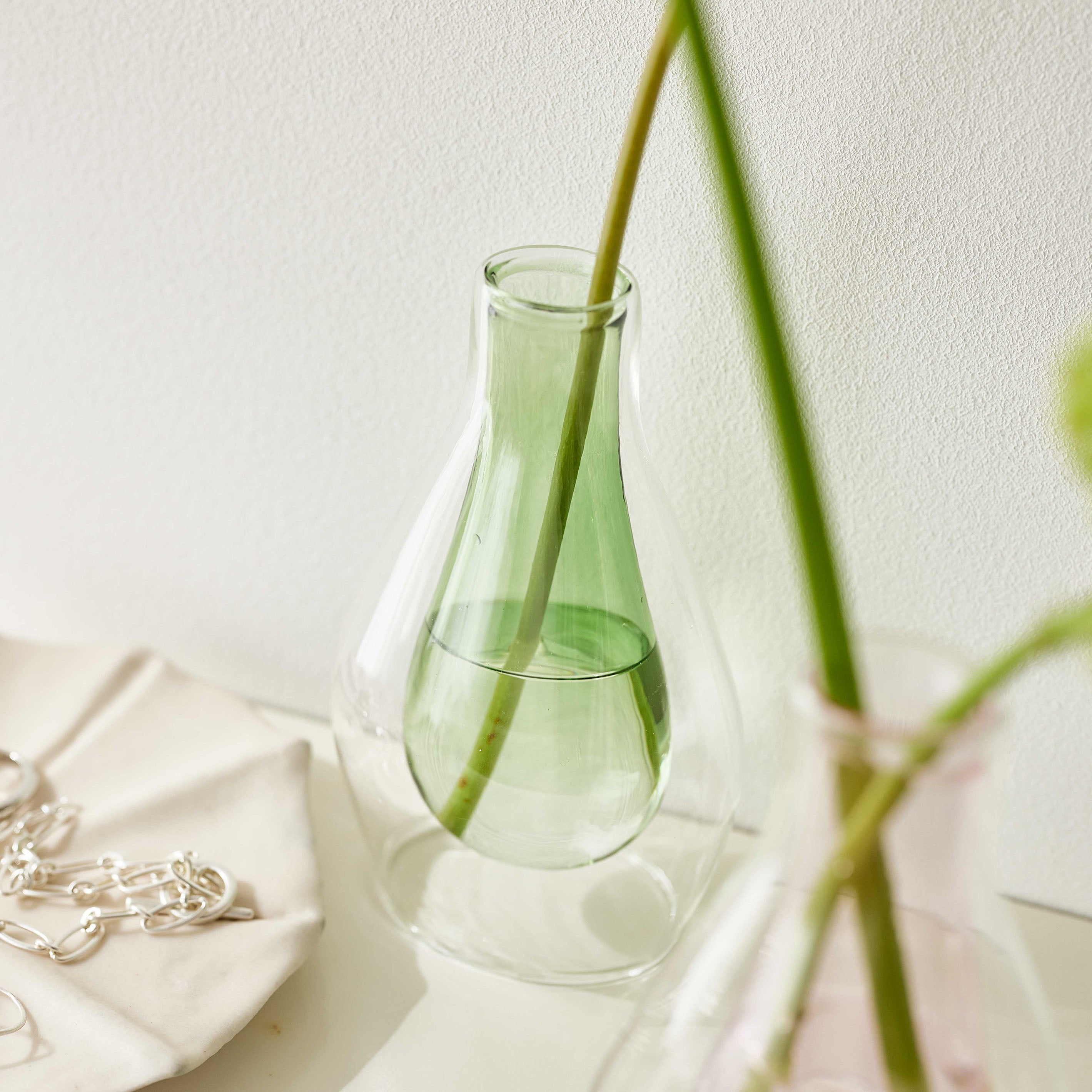 初心者にもおすすめ!ダブルガラスが おしゃれで可愛い一輪挿し【pisara - ピサラ】