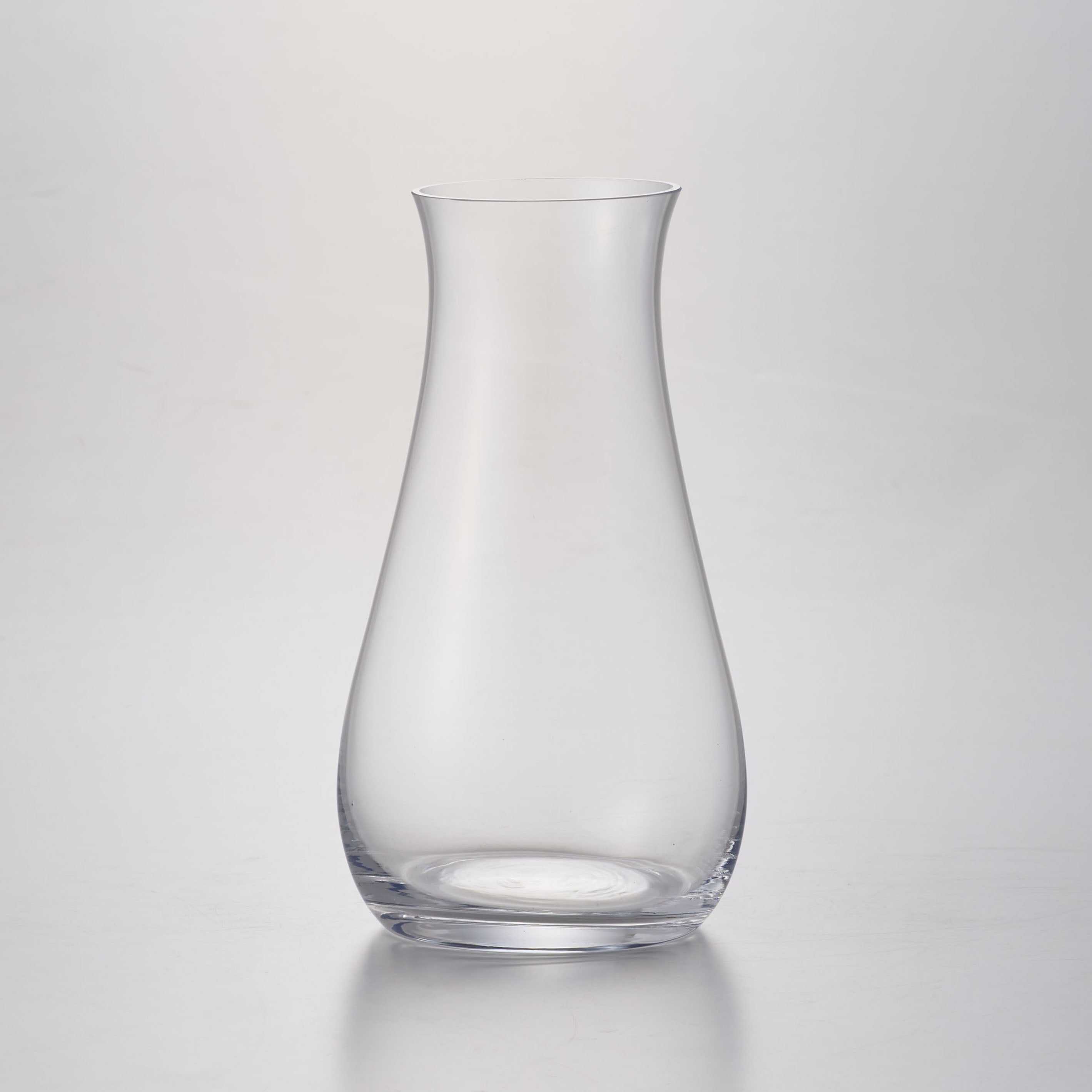 シンプルで機能的な、透明・茶色のグラデーションカラーが魅力のガラスの花瓶【mazzo - マッツォ】トールタイプ